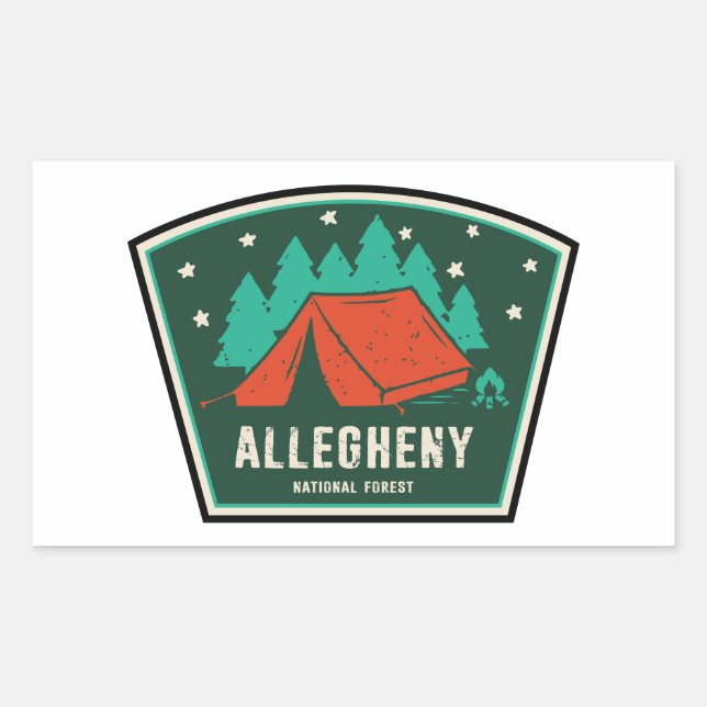 Allegheny National Forest Camping Rectangular Sticker (Front)