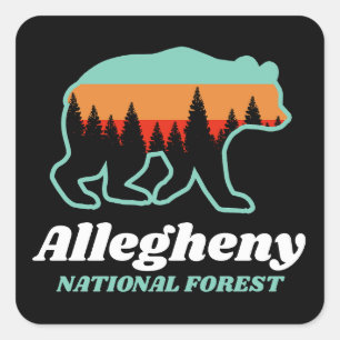 Allegheny National Forest Pennsylvania Square Sticker