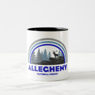 Allegheny National Forest Rainbow Deer Two-Tone Coffee Mug