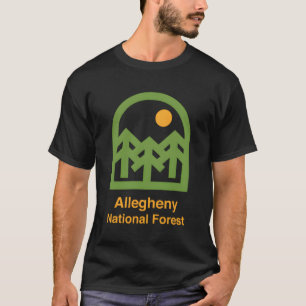 Allegheny National Forest Style Minimalist Trees T-Shirt