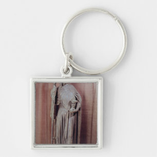 Allegorical figure of church holding a chalice key ring