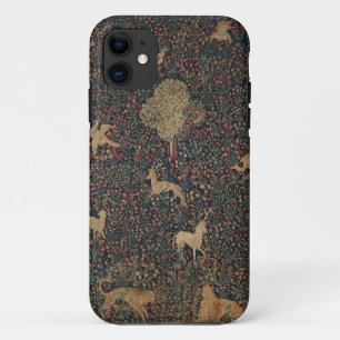 Allegorical Millefleurs Tapestry with Animals iPhone 11 Case
