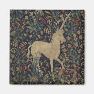 Allegorical "Millefleurs" Tapestry with Animals Magnet