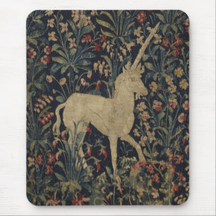 Allegorical "Millefleurs" Tapestry with Animals Mouse Pad