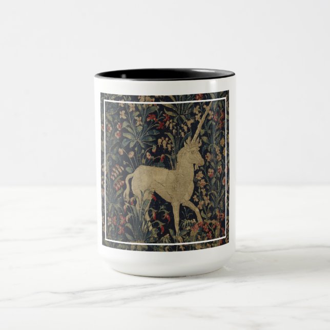 Allegorical "Millefleurs" Tapestry with Animals Mug (Center)