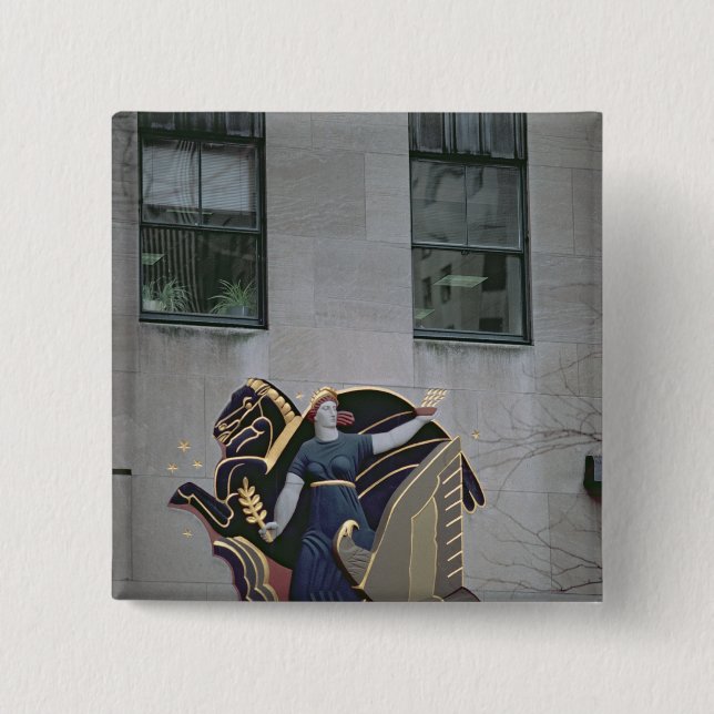 Allegorical scene 15 cm square badge (Front)