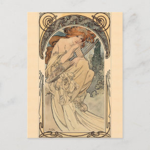 Allegorie de la Musique by Alphonse Mucha Postcard