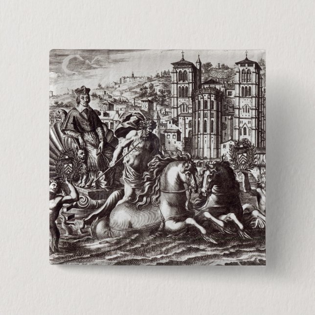 Allegory celebrating 15 cm square badge (Front)