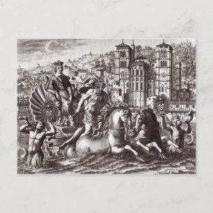 Allegory celebrating postcard