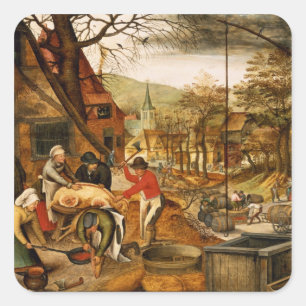 Allegory of Autumn Square Sticker