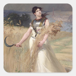 Allegory of France Square Sticker