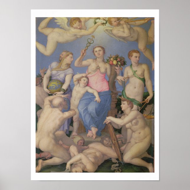 Allegory of Happiness, c.1567 (oil on copper) Poster (Front)