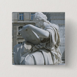 Allegory of History of Schiller Monument in Berlin 15 Cm Square Badge