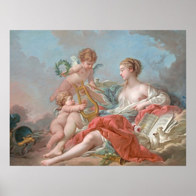 Allegory of Music - François Boucher Fine Art Poster (Front)