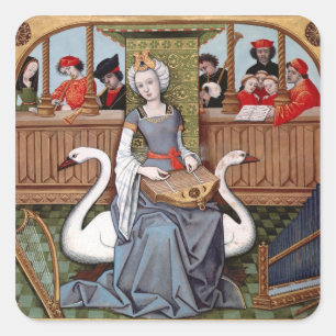 Allegory of Music Square Sticker