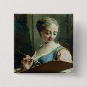 Allegory of Painting 15 Cm Square Badge
