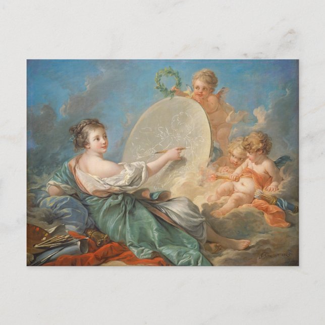 Allegory of Painting, 1765 (oil on canvas) Postcard (Front)