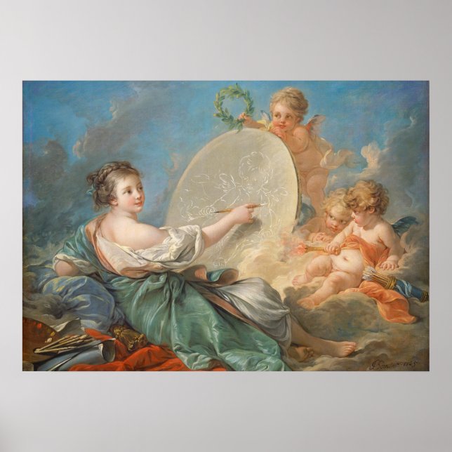 Allegory of Painting, 1765 (oil on canvas) Poster (Front)