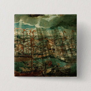 Allegory of the Battle of Lepanto 15 Cm Square Badge