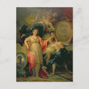 Allegory of the City of Madrid, 1810 Postcard
