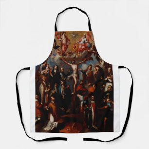 Allegory of the Crucifixion with Jesuit Saints  Apron