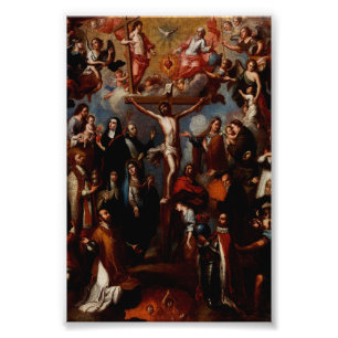Allegory of the Crucifixion with Jesuit Saints Photo Print