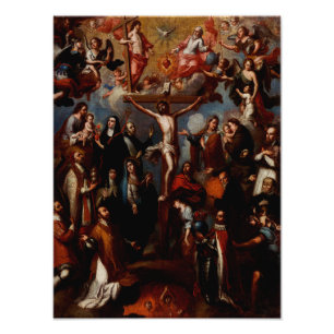Allegory of the Crucifixion with Jesuit Saints Photo Print