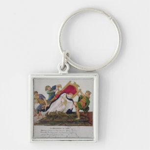 Allegory of the overturning of the throne key ring