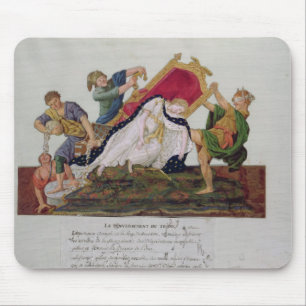 Allegory of the overturning of the throne mouse pad