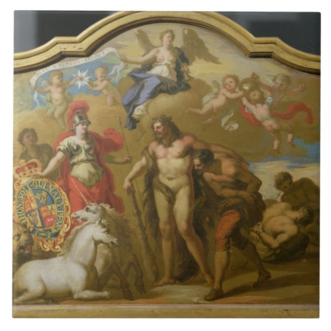 Allegory of the Power of Great Britain by Land, de Ceramic Tile (Front)