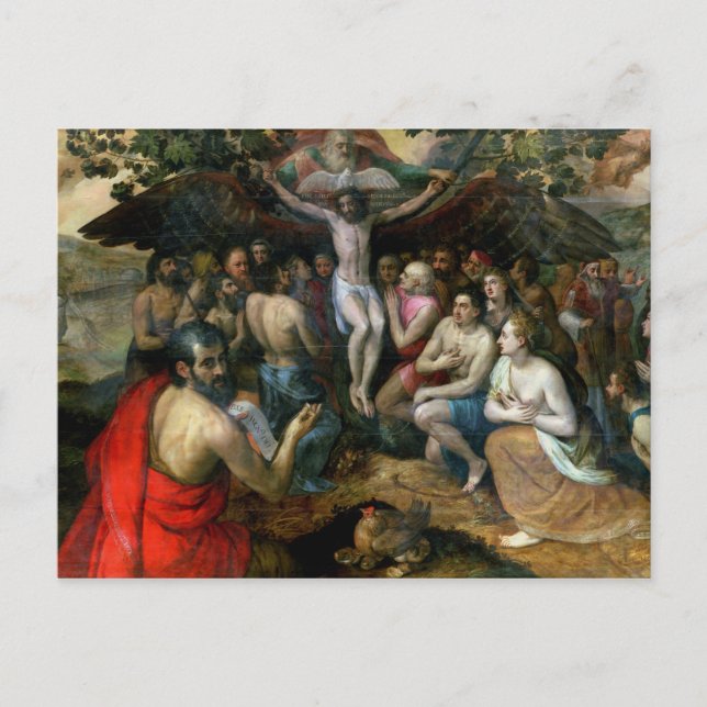 Allegory of the Trinity (oil on panel) Postcard (Front)