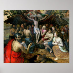 Allegory of the Trinity (oil on panel) Poster