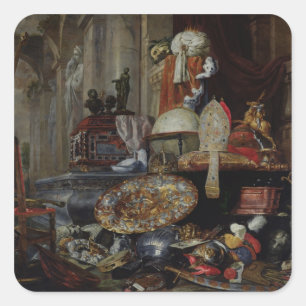 Allegory of the Vanities of the World, 1663 Square Sticker