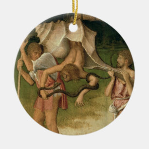 Allegory of Wisdom (oil on panel) Ceramic Ornament