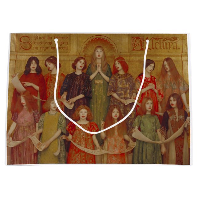 Alleluia (by Thomas Cooper Gotch) Large Gift Bag (Front)