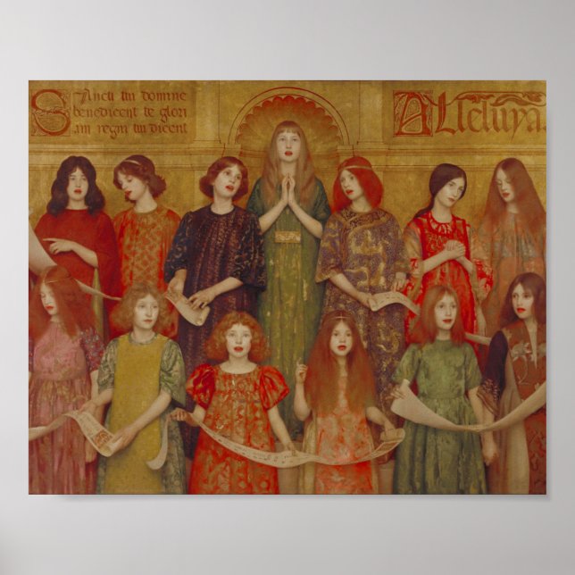 Alleluia (by Thomas Cooper Gotch) Poster (Front)