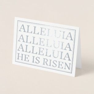 Alleluia Catholic Easter Greeting Foil Card