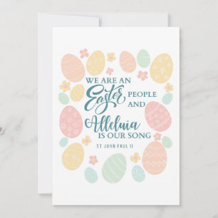 Alleluia Happy Easter Eggs Holiday Card
