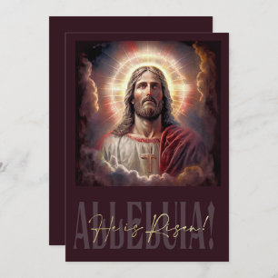 Alleluia! Hi is Risen! Jesus Christ Painting Holiday Card
