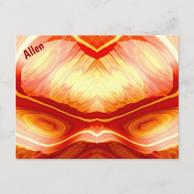 ALLEN ~ 3D Fractal Design Pattern ~ Postcard (Front)