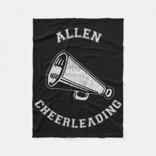 Allen Cheer Distressed Retro 90's Cheerleader  Fleece Blanket