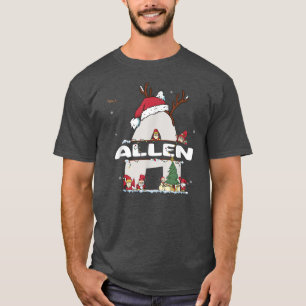 Allen Christmas Shirt w Allen Name for funny Xmas