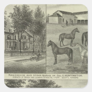 Allen County, Kansas 2 Square Sticker