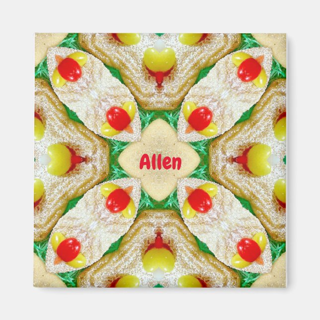 ALLEN ~ Personalised Easter Pattern Fractal ~ Magnet (Front)