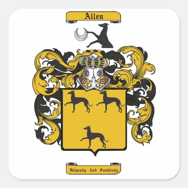 Allen (Scottish) Square Sticker (Front)