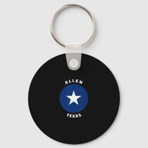 Allen Texas Tx Bullseye Trip Vacation Souvenir  Key Ring