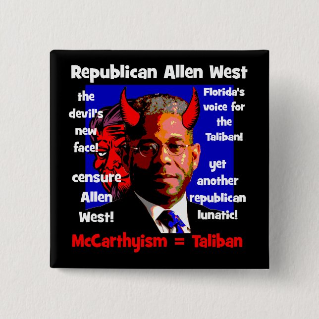 Allen West 15 Cm Square Badge (Front)