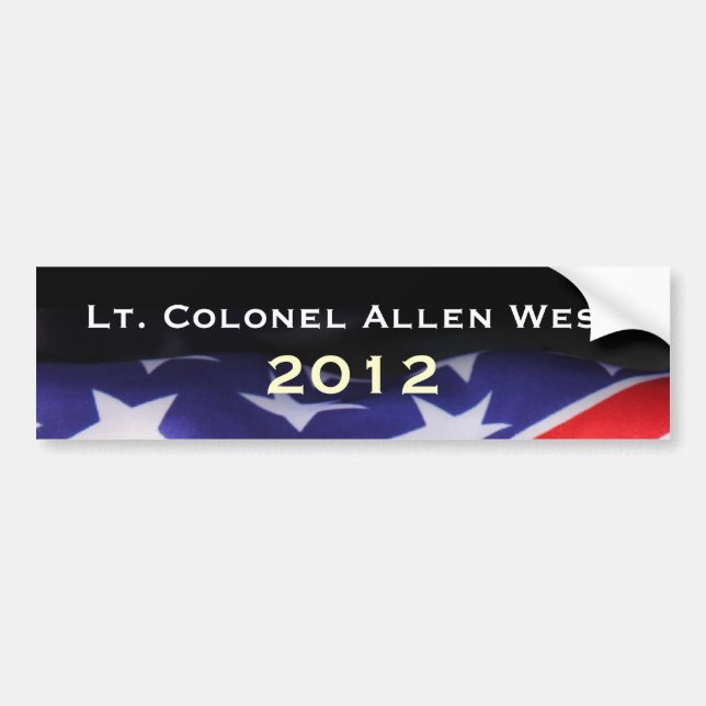 Allen WEST 2012 Campaign Bumper Sticker (Front)