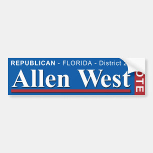 Allen West For US Congress 2010 Bumper Sticker