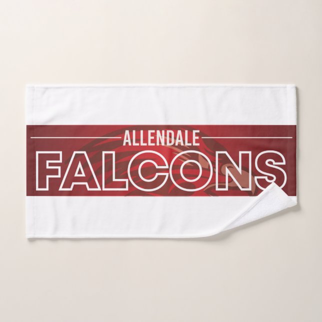 Allendale Falcons #6 Hand Towel (Hand Towel)